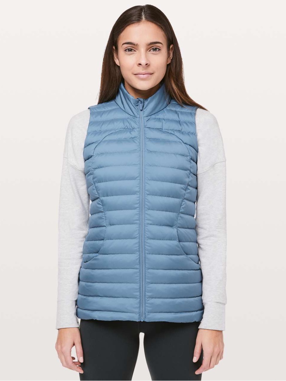 Lululemon Pack It Down Again Vest Blue Full Zip